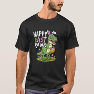 Camiseta Feliz Páscoa Rawr Piada Divertida de Páscoa T-Rex
