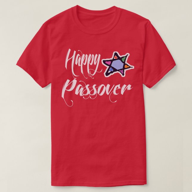 Camiseta Feliz Passover Pesach Feriado Judeu (Frente do Design)