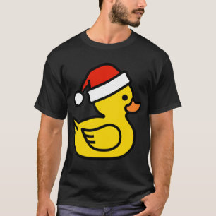 Camiseta Feliz PatoNatal Patinho de Borracha Fofo com Chapé