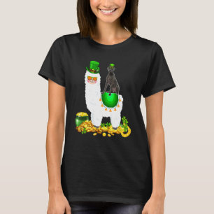 Camiseta Feliz Patrick S Day Leprechaun Great Dane Riding L