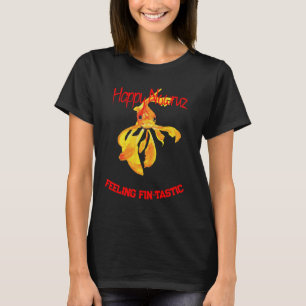 Camiseta Feliz Peixe Dourado Fantail Nowruz