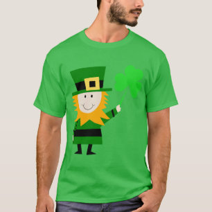 Camiseta Feliz pequeno duende verde masculino