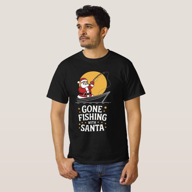 Camiseta Feliz Pesca de Natal (Frente Completa)