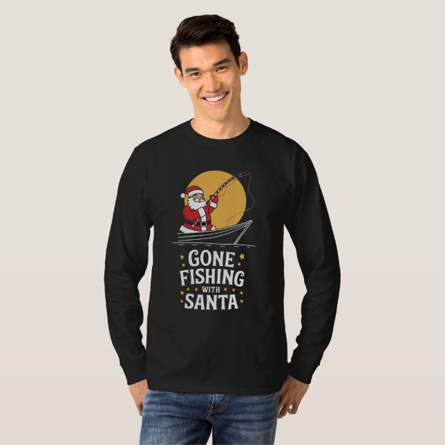 Camiseta Feliz Pesca de Natal (Frente Completa)