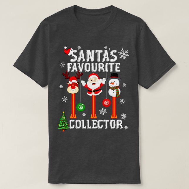 Camiseta Feliz Pezmas Candy Dispenser Collector Natal (Frente do Design)