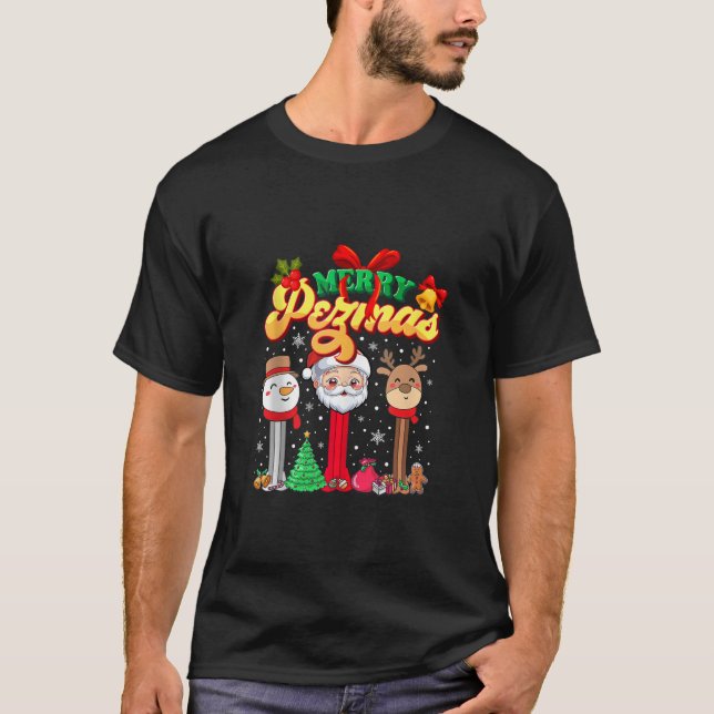 Camiseta Feliz Pezmas Candy Dispenser Collector Natal T (Frente)