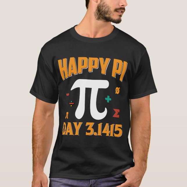 Camiseta Feliz Pi Day 3 1415 Retro Math Day & Pi Day (Frente)