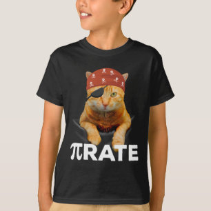Camiseta Feliz Pi Day 3.14 Pi Símbolo Cat Pirate