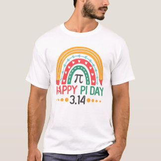 Camiseta Feliz Pi Day 3.14 Professor De Matemática Boho Rai