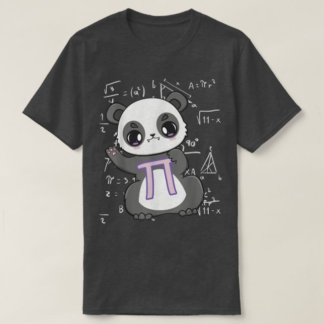 Camiseta Feliz Pi Day Cute Panda Bear 3 (Frente do Design)