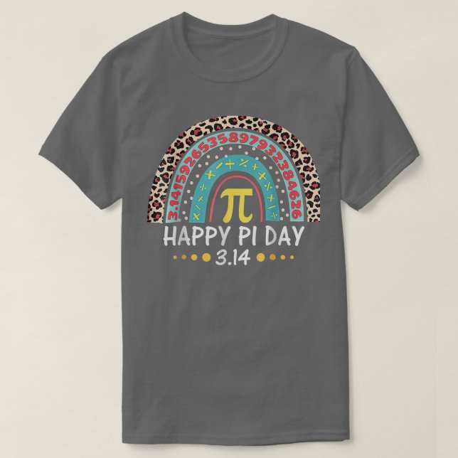 Camiseta Feliz Pi Day Matemático Professor de Matemática Pr (Frente do Design)
