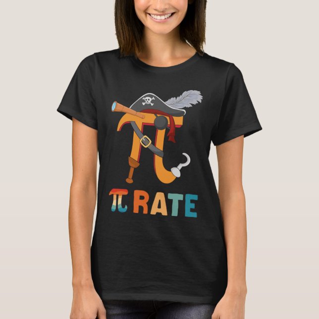 Camiseta Feliz Pi Day Pirata Crianças Engraçadas Professore (Frente)
