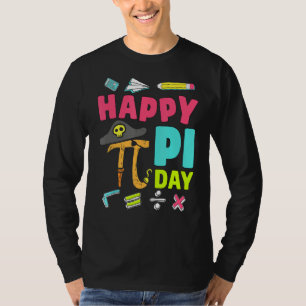 Camiseta Feliz Pi Day Pirata Professora De Matemática Crian
