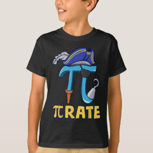Camiseta Feliz Pi Day Pirate Crianças Professores De Matemá