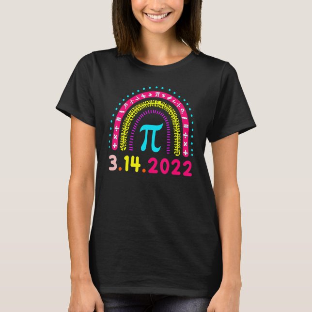 Camiseta Feliz Pi Day Rainbow Pi 3 14 Math Ematics Birth Da (Frente)