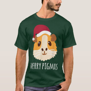 Camiseta Feliz Pigmas Natal Guiné Suíno Vinho de Natal