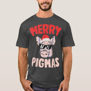 Camiseta Feliz Pigmas Proprietário do Porco de Natal