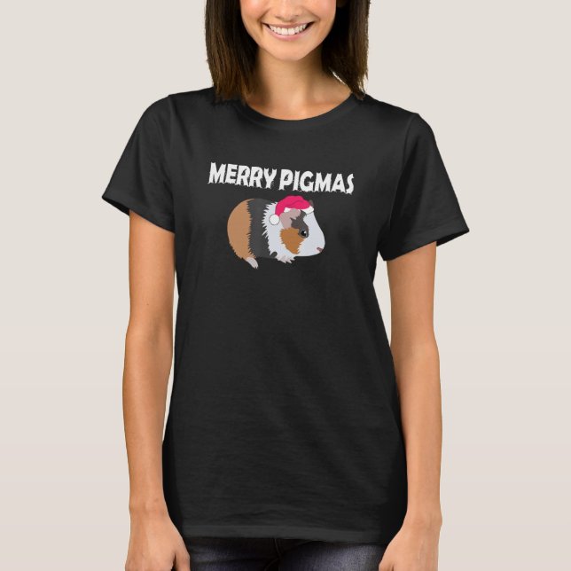 Camiseta Feliz Pigmas Rosto Máscara Guiné Papais noeis de N (Frente)