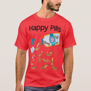Camiseta Feliz Pílulas Dachshund Cães Cute Dachshund Amante