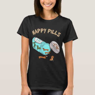 Camiseta Feliz Pílulas Dachshund, Presente para Sobrecarga