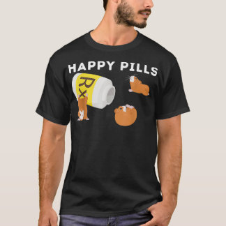 Camiseta Feliz Pílulas Engraçado Cavy Lover Guiné Proprietá