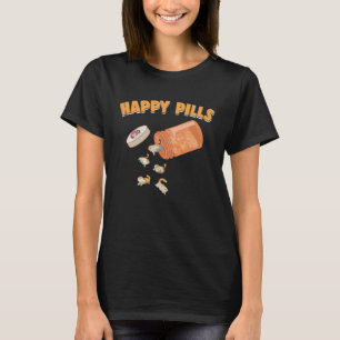 Camiseta Feliz Pílulas Exóticas, Humor Felino de Gato de Ar