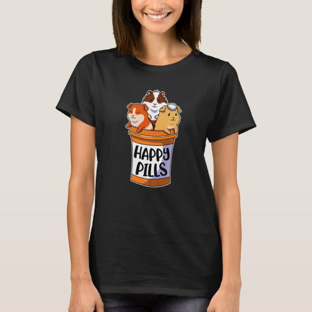 Camiseta Feliz Pílulas Guiné Pig 1 (Frente)