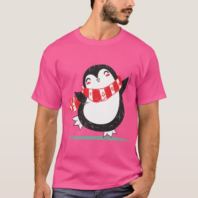 Camiseta Feliz Pinguim Dançante (Frente)