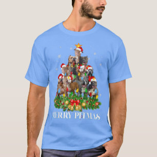 Camiseta Feliz Pitbull Cachorro de Natal Feio Tr