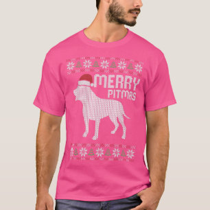 Camiseta Feliz Pitbull Pitmas Cachorro Natal Cachorro Feio