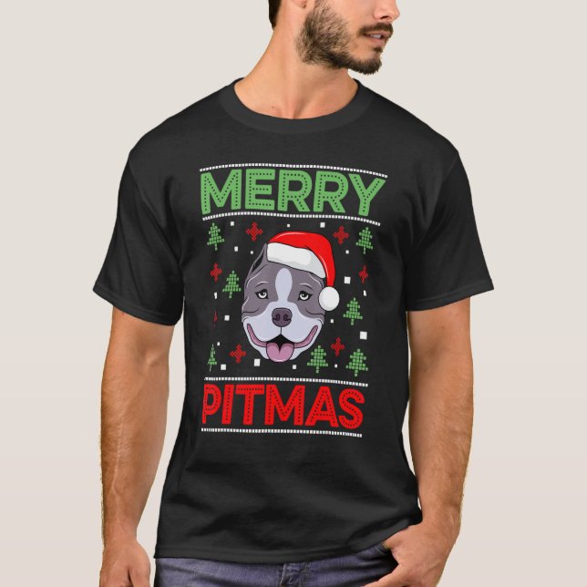 Camiseta Feliz Pitmas American Pit Bull Staffordshire Terri (Frente)