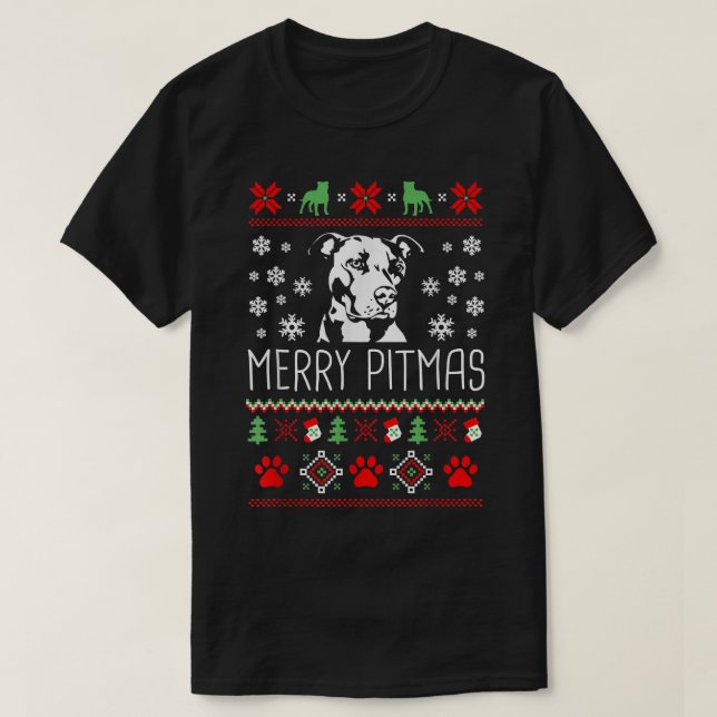 Camiseta Feliz Pitmas Engraçado Xmas Engraçado Pajama Para  (Frente do Design)