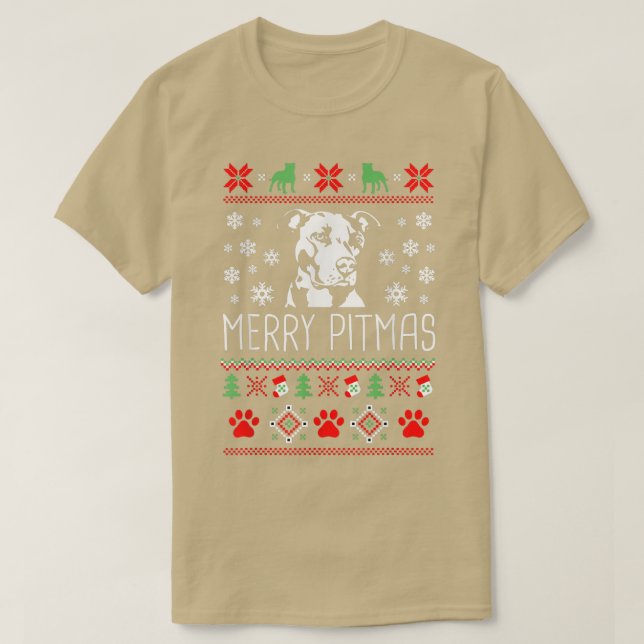 Camiseta Feliz Pitmas Engraçado Xmas Engraçado Pajama Para  (Frente do Design)
