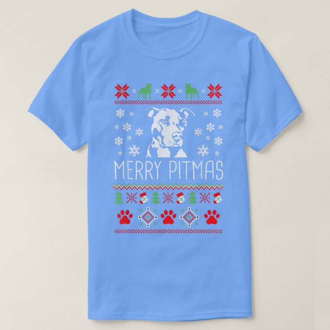 Camiseta Feliz Pitmas Engraçado Xmas Engraçado Pajama Para  (Frente do Design)