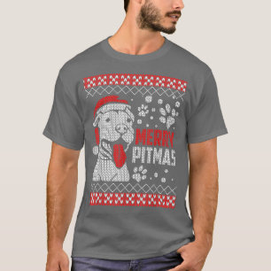 Camiseta Feliz Pitmas Pitbull Touro Feio Natal