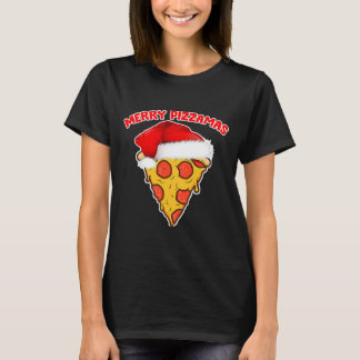 Camiseta Feliz Pizzamas Pizza Pijamas Natal