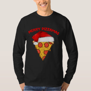 Camiseta Feliz Pizzamas Pizza Pijamas presentes de Natal