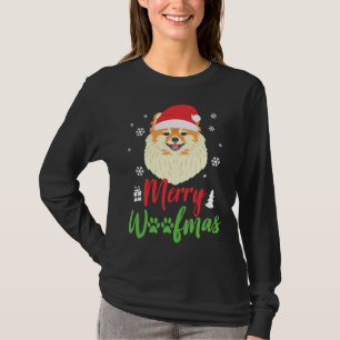 Camiseta Feliz Pomeraniana de Cão de Natal