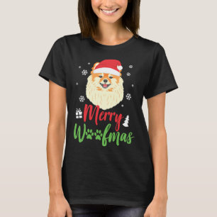 Camiseta Feliz Pomeraniana de Cão de Natal