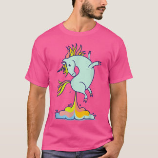 Camiseta Feliz Poop da Unicórn Engraçado Gift Magical Rainb