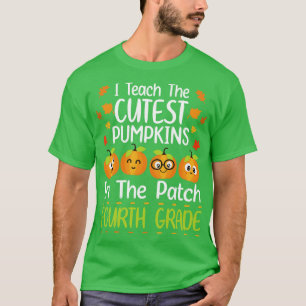 Camiseta Feliz Por Ensinar Os Pumpkins Mais Loucos Na Quart
