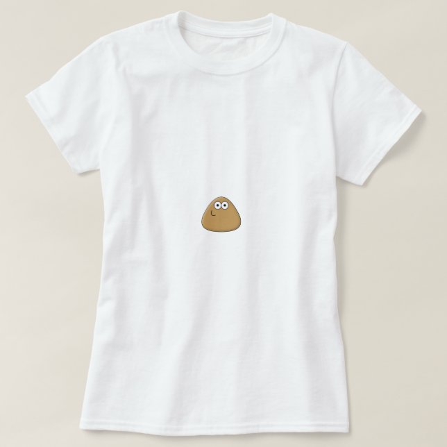 Camiseta Feliz Pou - Camisa-T (Frente do Design)