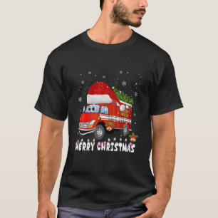 Camiseta Feliz-Presente do Bombeiro Xmas Árvore Engraçado