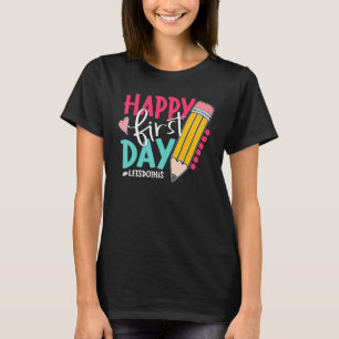 Camiseta Feliz Primeiro Dia Bem-vindo de Volta à Escola Jar