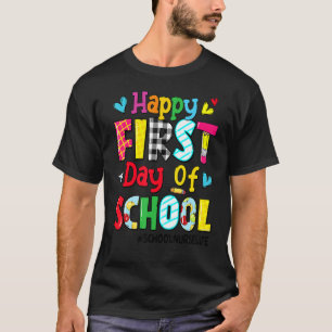 Camiseta Feliz Primeiro Dia Da Enfermeira Da Escola A Vida