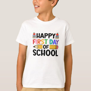 Camiseta Feliz Primeiro Dia da Escola