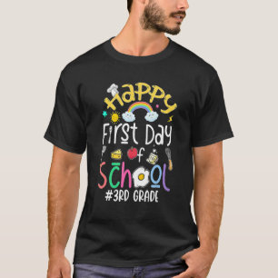 Camiseta Feliz Primeiro Dia da Escola 3º Ano de Boas-vindas