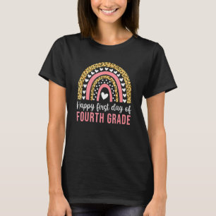 Camiseta Feliz Primeiro Dia Da Escola Alô De Quarto Grau Bo