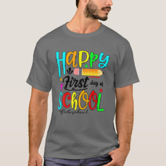 Camiseta Feliz Primeiro Dia da Escola Alô Professor Stu
