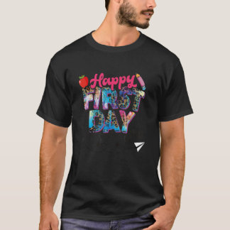 Camiseta Feliz Primeiro Dia Da Escola Citar Legal Tie Dye D